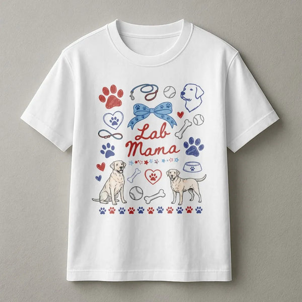 Lab Mama T-Shirt | Cute Labrador Retriever Dog Graphic | Soft Unisex Pullover | Gift for Dog Lovers