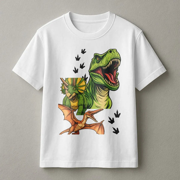 Dinosaur Sweatshirt | Cartoon T-Rex & Dino Friends Graphic | Cozy Cotton Blend | Unisex Paleontology Fan Gift