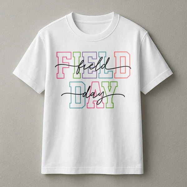 School Field Day T-Shirt | Colorful Retro Graphic | Comfort Colors Cotton Tee | Gift for Teachers & Students