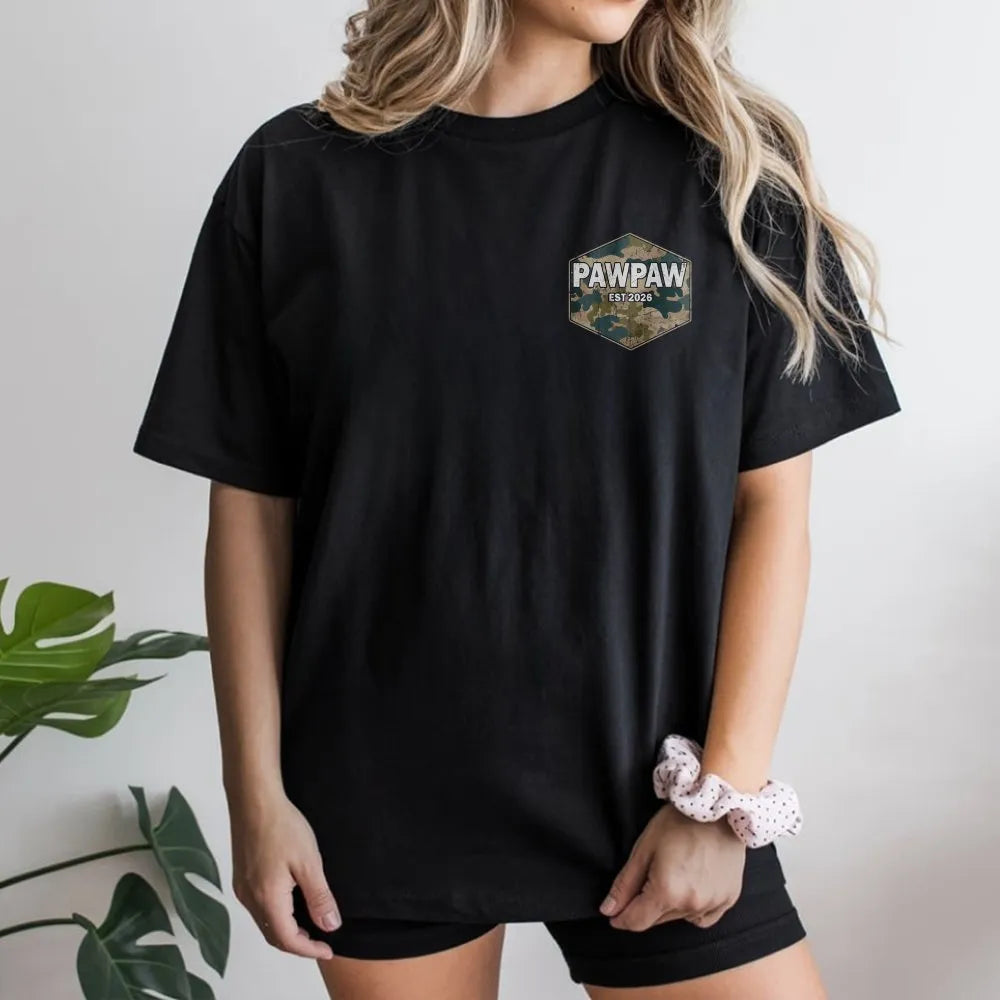 Pawpaw Sweatshirt | Est 2026 Camo Hexagon Badge | Soft Cotton Blend | Gift for New Grandpa, Father's Day
