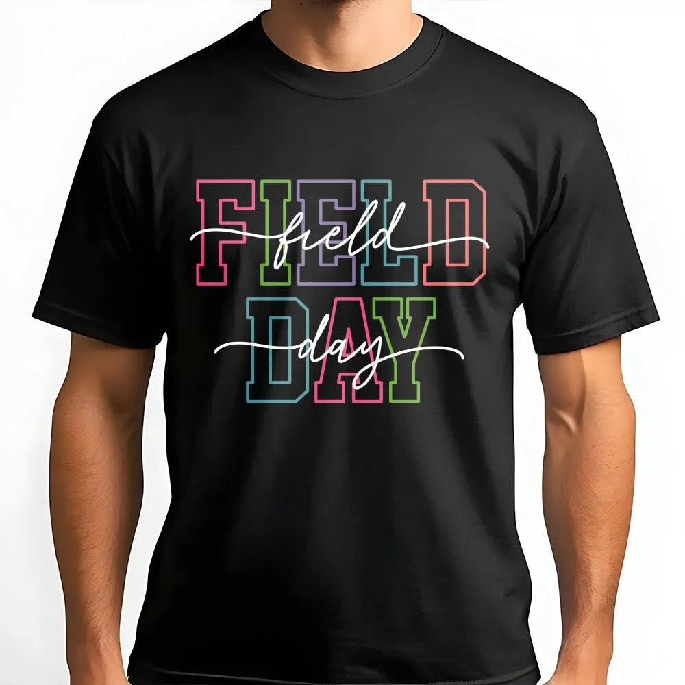 School Field Day T-Shirt | Colorful Retro Graphic | Comfort Colors Cotton Tee | Gift for Teachers & Students
