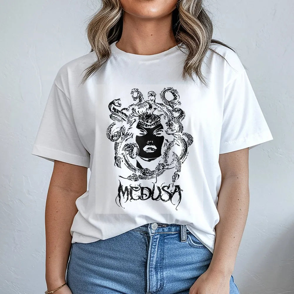 Medusa T-Shirt | Greek Mythology Gorgon Snake Head Graphic | Premium Cotton | Gift for Mythology Fan