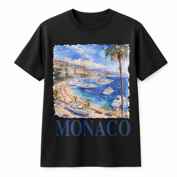 Vintage Monaco Sweatshirt | Watercolor French Riviera Art Print | Soft Crewneck Jumper | European Travel Souvenir Gift