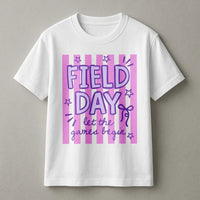Field Day Sweatshirt | Let The Games Begin Striped Graphic | Soft Cotton Blend Pullover | Matching Teacher Student Gift