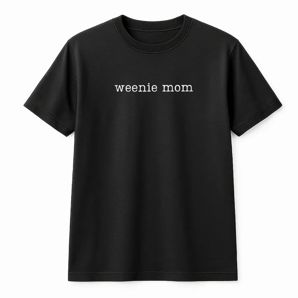 Dachshund Mom T-Shirt | Minimalist Weenie Dog Graphic Tee | Soft Cotton Shirt | Gift for Doxie Lover
