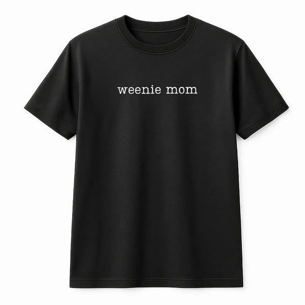 Dachshund Mom T-Shirt | Minimalist Weenie Dog Graphic Tee | Soft Cotton Shirt | Gift for Doxie Lover