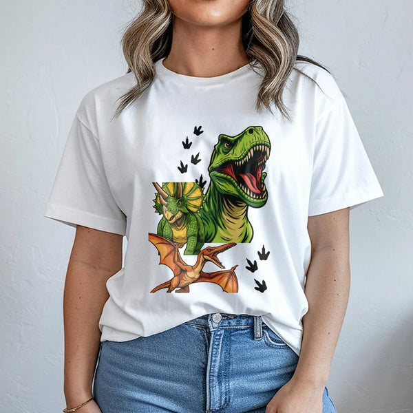 Dinosaur Sweatshirt | Cartoon T-Rex & Dino Friends Graphic | Cozy Cotton Blend | Unisex Paleontology Fan Gift