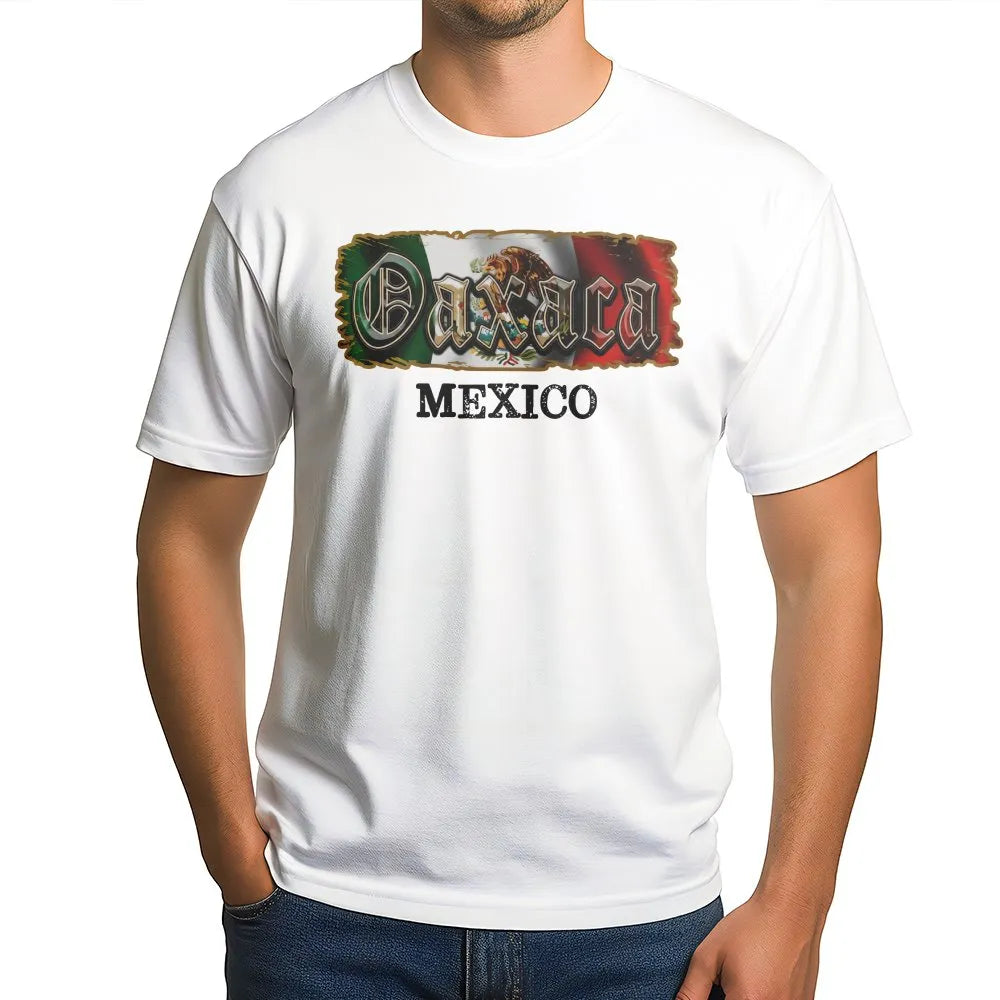 Oaxaca Mexico T-Shirt | Vintage Mexican Flag Graphic | Premium Cotton Blend | Gift for Oaxacan Pride