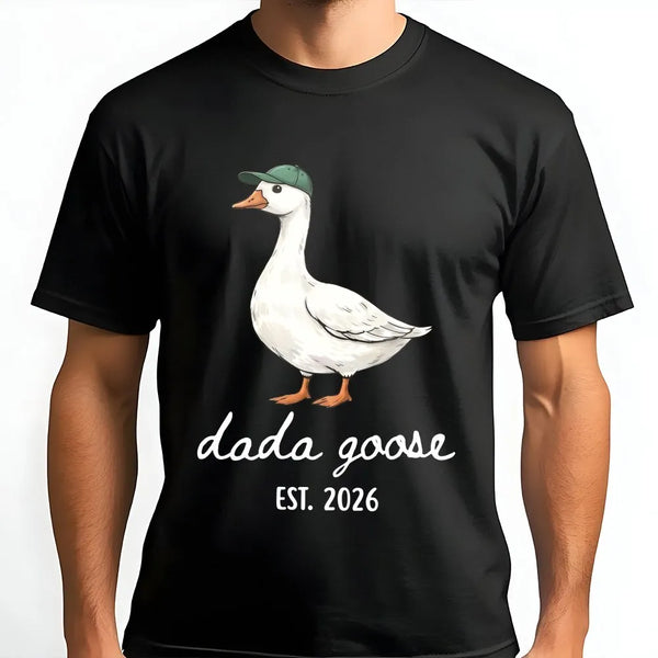 Dada Goose T-Shirt | Funny Goose with Hat Est 2026 | Comfort Colors Shirt | New Dad Pregnancy Announcement Gift