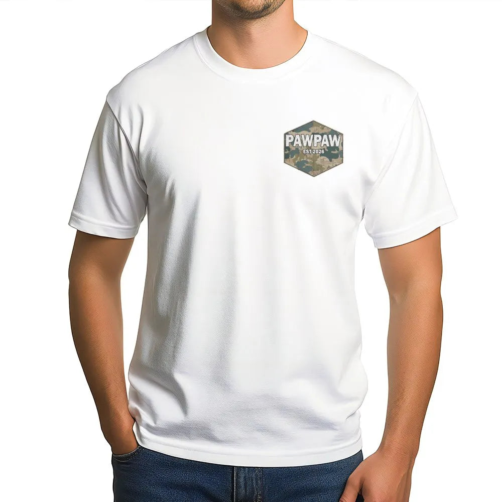 Pawpaw Sweatshirt | Est 2026 Camo Hexagon Badge | Soft Cotton Blend | Gift for New Grandpa, Father's Day
