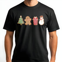 Cute Christmas Cookie T-Shirt | Gingerbread Man Holiday Graphic | Soft Cotton Festive Tee | Women's Funny Xmas Gift
