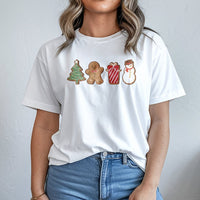 Cute Christmas Cookie T-Shirt | Gingerbread Man Holiday Graphic | Soft Cotton Festive Tee | Women's Funny Xmas Gift