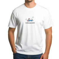 Firequacker Sweatshirt | Funny Patriotic Goose Graphic Crewneck | Soft Cotton Blend | 4th of July USA Holiday Gift