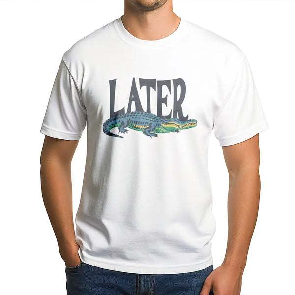 Later Gator Sweatshirt | Retro Alligator Graphic | Soft Cotton Blend | Funny Animal Pun Gift for Men & Women