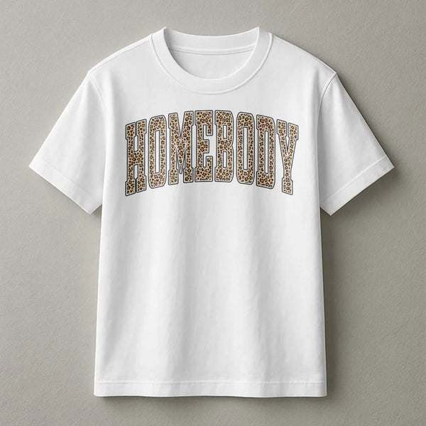 Homebody Sweatshirt | Trendy Leopard Print Graphic | Premium Cozy Fleece | Gift for Introvert Women