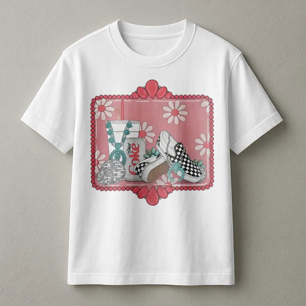 Western Disco Cowgirl T-Shirt | Retro Rodeo Boots Graphic | 100% Soft Cotton | Gift For Country Music Lovers
