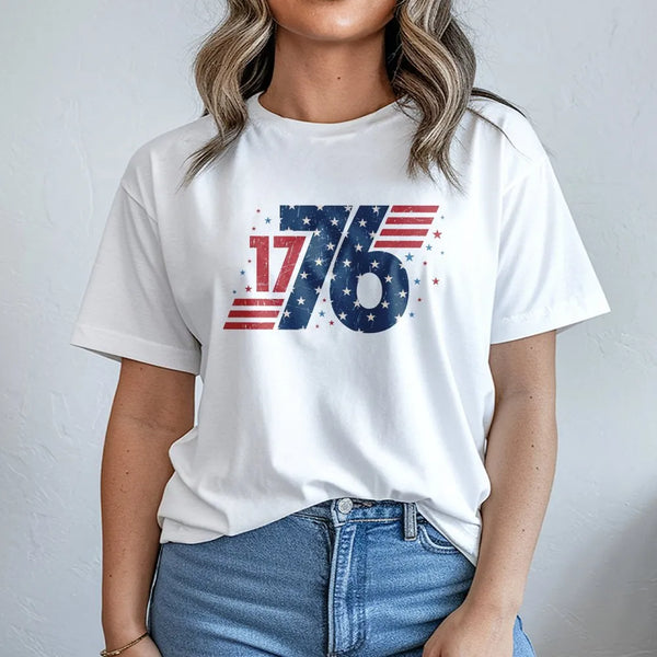 1776 T-Shirt | Vintage American Flag Graphic | Premium Cotton Blend | Patriotic Gift for 4th of July