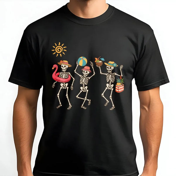 Dancing Skeletons Sweatshirt | Funny Summer Beach Vacation Graphic | Ultra-Soft Crewneck | Unique Beach Lover Gift